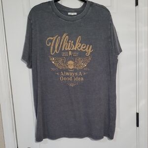 Gray Whiskey Graphic T-Shirt
